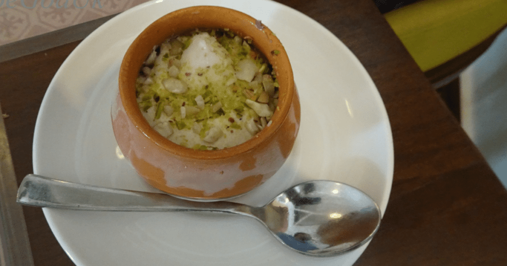 Delicious Matka Kulfi at Paras Royal